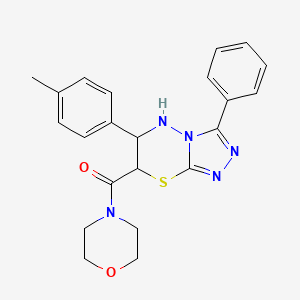 [6-(4-methylphenyl)-3-phenyl-6,7-dihydro-5H-[1,2,4]triazolo[3,4-b][1,3,4]thiadiazin-7-yl](morpholin-4-yl)methanone