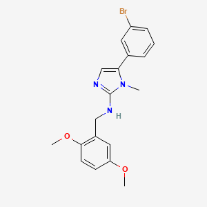 molecular formula C19H20BrN3O2 B11566376 5-(3-bromophenyl)-N-(2,5-dimethoxybenzyl)-1-methyl-1H-imidazol-2-amine 