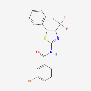 3-bromo-N-[5-phenyl-4-(trifluoromethyl)-1,3-thiazol-2-yl]benzamide