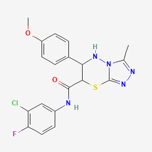 N-(3-chloro-4-fluorophenyl)-6-(4-methoxyphenyl)-3-methyl-6,7-dihydro-5H-[1,2,4]triazolo[3,4-b][1,3,4]thiadiazine-7-carboxamide