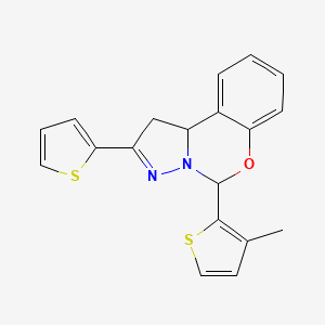 5-(3-Methylthiophen-2-yl)-2-(thiophen-2-yl)-1,10b-dihydropyrazolo[1,5-c][1,3]benzoxazine