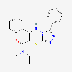 N,N-diethyl-3,6-diphenyl-6,7-dihydro-5H-[1,2,4]triazolo[3,4-b][1,3,4]thiadiazine-7-carboxamide