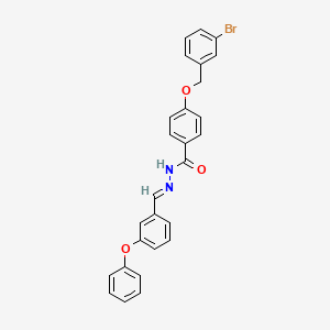 4-[(3-bromobenzyl)oxy]-N'-[(E)-(3-phenoxyphenyl)methylidene]benzohydrazide