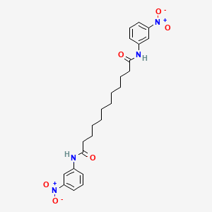 molecular formula C24H30N4O6 B11566488 N,N'-bis(3-nitrophenyl)dodecanediamide 