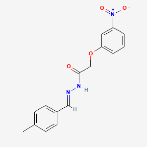 molecular formula C16H15N3O4 B11566490 N'-[(E)-(4-methylphenyl)methylidene]-2-(3-nitrophenoxy)acetohydrazide 