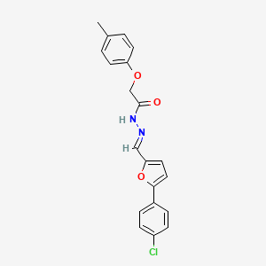 molecular formula C20H17ClN2O3 B11566505 N'-[(E)-[5-(4-Chlorophenyl)furan-2-YL]methylidene]-2-(4-methylphenoxy)acetohydrazide 