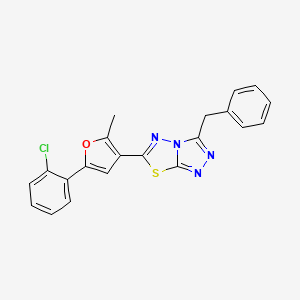 3-Benzyl-6-[5-(2-chlorophenyl)-2-methylfuran-3-yl]-[1,2,4]triazolo[3,4-b][1,3,4]thiadiazole