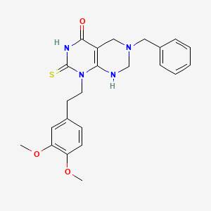 6-benzyl-1-[2-(3,4-dimethoxyphenyl)ethyl]-2-sulfanyl-5,6,7,8-tetrahydropyrimido[4,5-d]pyrimidin-4(1H)-one