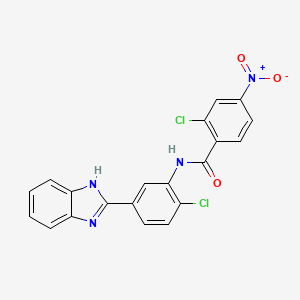 N-[5-(1H-benzimidazol-2-yl)-2-chlorophenyl]-2-chloro-4-nitrobenzamide