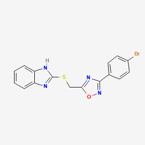 2-({[3-(4-bromophenyl)-1,2,4-oxadiazol-5-yl]methyl}sulfanyl)-1H-benzimidazole