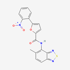 N-(5-methyl-2,1,3-benzothiadiazol-4-yl)-5-(2-nitrophenyl)furan-2-carboxamide