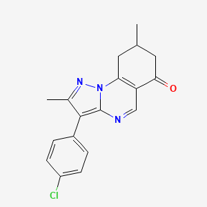 3-(4-chlorophenyl)-2,8-dimethyl-8,9-dihydropyrazolo[1,5-a]quinazolin-6(7H)-one