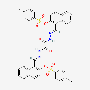 (1,2-dioxoethane-1,2-diyl)bis[(1E)hydrazin-2-yl-1-ylidene(E)methylylidenenaphthalene-1,2-diyl] bis(4-methylbenzenesulfonate)