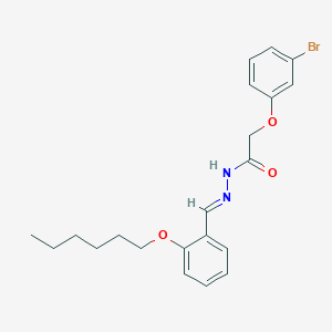 2-(3-Bromophenoxy)-N'-[(E)-[2-(hexyloxy)phenyl]methylidene]acetohydrazide