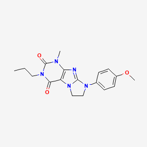 1H-Imidazo[2,1-f]purine-2,4(3H,6H)-dione, 7,8-dihydro-8-(4-methoxyphenyl)-1-methyl-3-propyl-