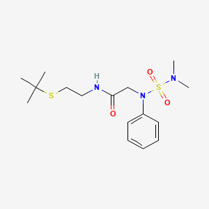 N-[2-(Tert-butylsulfanyl)ethyl]-2-[(dimethylsulfamoyl)(phenyl)amino]acetamide