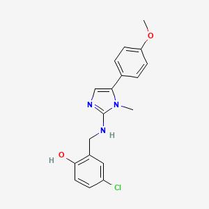 4-chloro-2-({[5-(4-methoxyphenyl)-1-methyl-1H-imidazol-2-yl]amino}methyl)phenol