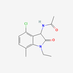 N-(4-chloro-1-ethyl-7-methyl-2-oxo-2,3-dihydro-1H-indol-3-yl)acetamide