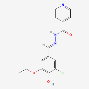 N'-[(E)-(3-chloro-5-ethoxy-4-hydroxyphenyl)methylidene]pyridine-4-carbohydrazide