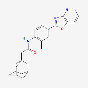 Tricyclo[3.3.1.1(3,7)]decane-1-acetamide, N-(2-methyl-4-oxazolo[4,5-b]pyridin-2-ylphenyl)-