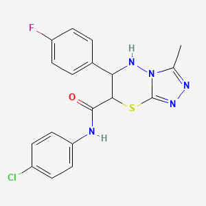 N-(4-chlorophenyl)-6-(4-fluorophenyl)-3-methyl-6,7-dihydro-5H-[1,2,4]triazolo[3,4-b][1,3,4]thiadiazine-7-carboxamide