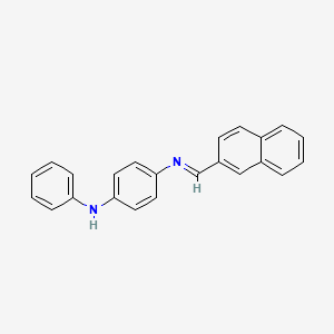 molecular formula C23H18N2 B11566735 (4-Anilinophenyl)(2-naphthylmethylene)amine 