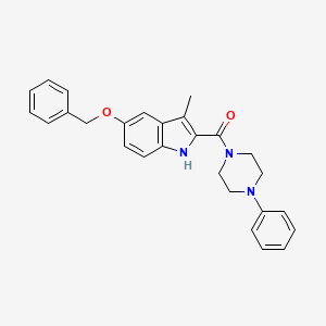 [5-(benzyloxy)-3-methyl-1H-indol-2-yl](4-phenylpiperazin-1-yl)methanone