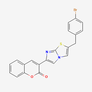 3-[2-(4-bromobenzyl)imidazo[2,1-b][1,3]thiazol-6-yl]-2H-chromen-2-one