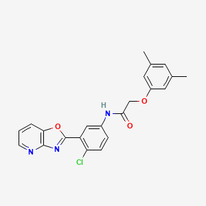 N-[4-chloro-3-([1,3]oxazolo[4,5-b]pyridin-2-yl)phenyl]-2-(3,5-dimethylphenoxy)acetamide