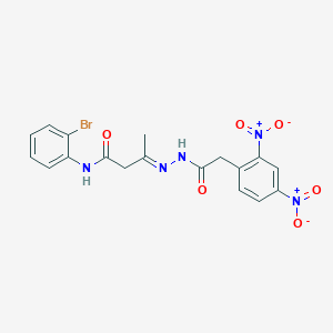 (3E)-N-(2-Bromophenyl)-3-{[2-(2,4-dinitrophenyl)acetamido]imino}butanamide