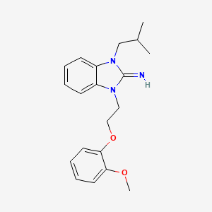 1-[2-(2-methoxyphenoxy)ethyl]-3-(2-methylpropyl)-1,3-dihydro-2H-benzimidazol-2-imine