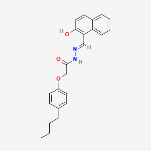 molecular formula C23H24N2O3 B11566768 2-(4-butylphenoxy)-N'-[(E)-(2-hydroxynaphthalen-1-yl)methylidene]acetohydrazide 