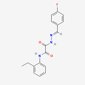 N-(2-ethylphenyl)-2-[(2E)-2-(4-fluorobenzylidene)hydrazinyl]-2-oxoacetamide