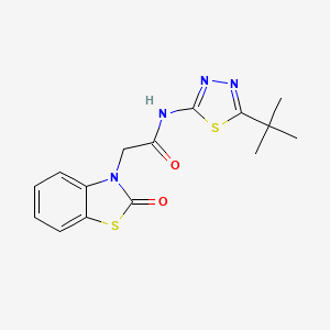 N-(5-tert-butyl-1,3,4-thiadiazol-2-yl)-2-(2-oxo-1,3-benzothiazol-3(2H)-yl)acetamide