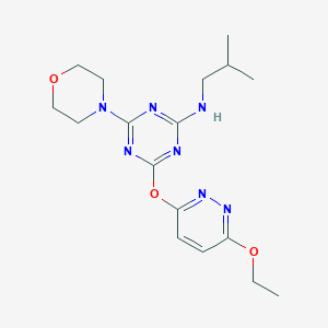 4-[(6-ethoxypyridazin-3-yl)oxy]-N-(2-methylpropyl)-6-(morpholin-4-yl)-1,3,5-triazin-2-amine