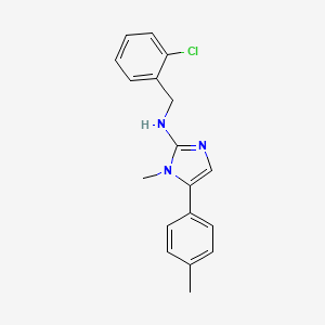 molecular formula C18H18ClN3 B11566784 N-(2-chlorobenzyl)-1-methyl-5-(4-methylphenyl)-1H-imidazol-2-amine 