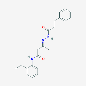 2'-Ethyl-3-[(3-phenylpropionyl)hydrazono]butyranilide