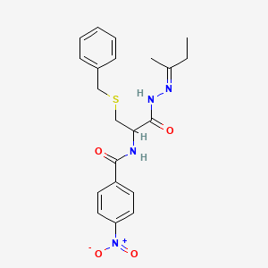 S-Benzyl-N2-(4-nitrobenzoyl)cysteine N'-(1-methylpropylidene)hydrazone