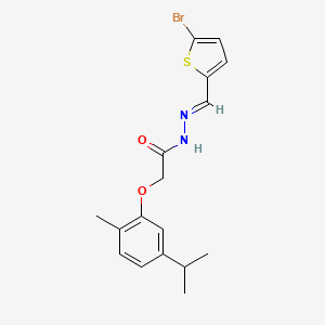 N'-[(E)-(5-bromothiophen-2-yl)methylidene]-2-[2-methyl-5-(propan-2-yl)phenoxy]acetohydrazide