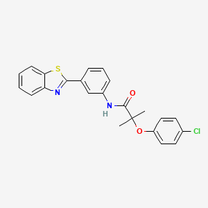 N-[3-(1,3-benzothiazol-2-yl)phenyl]-2-(4-chlorophenoxy)-2-methylpropanamide