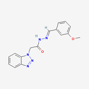 2-(1H-1,2,3-benzotriazol-1-yl)-N'-[(E)-(3-methoxyphenyl)methylidene]acetohydrazide