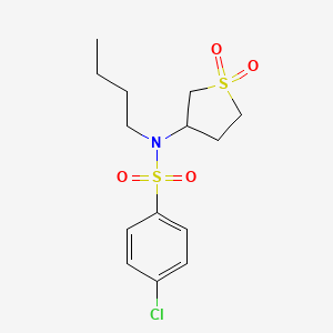 3-{Butyl[(4-chlorophenyl)sulfonyl]amino}thiolane-1,1-dione