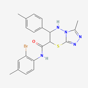 N-(2-bromo-4-methylphenyl)-3-methyl-6-(4-methylphenyl)-6,7-dihydro-5H-[1,2,4]triazolo[3,4-b][1,3,4]thiadiazine-7-carboxamide