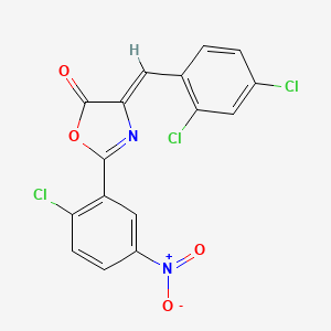 (4Z)-2-(2-chloro-5-nitrophenyl)-4-(2,4-dichlorobenzylidene)-1,3-oxazol-5(4H)-one