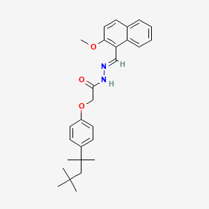 N'-[(E)-(2-methoxynaphthalen-1-yl)methylidene]-2-[4-(2,4,4-trimethylpentan-2-yl)phenoxy]acetohydrazide