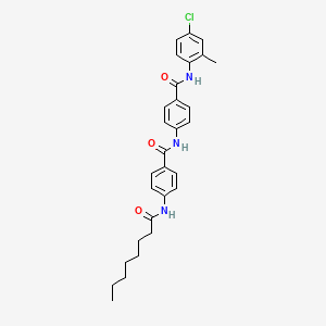 N-{4-[(4-chloro-2-methylphenyl)carbamoyl]phenyl}-4-(octanoylamino)benzamide