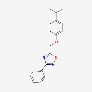 3-Phenyl-5-{[4-(propan-2-yl)phenoxy]methyl}-1,2,4-oxadiazole