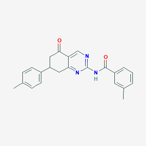 molecular formula C23H21N3O2 B11566890 3-methyl-N-[7-(4-methylphenyl)-5-oxo-5,6,7,8-tetrahydroquinazolin-2-yl]benzamide 