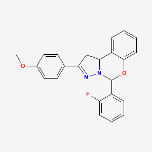 5-(2-Fluorophenyl)-2-(4-methoxyphenyl)-1,10b-dihydropyrazolo[1,5-c][1,3]benzoxazine