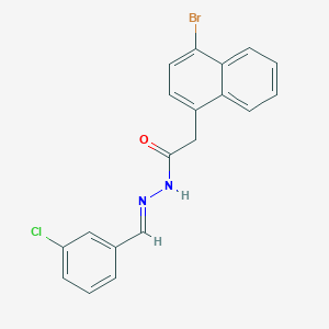 2-(4-bromonaphthalen-1-yl)-N'-[(E)-(3-chlorophenyl)methylidene]acetohydrazide